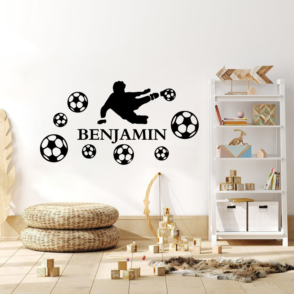 Wall Sticker - 1pc Fashion Custom Name Boy Playing