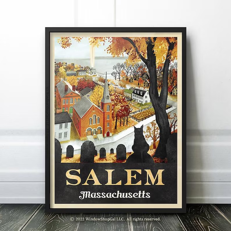 Interior Design Living Room - Modern Halloween Salem Travel Autumn Wall