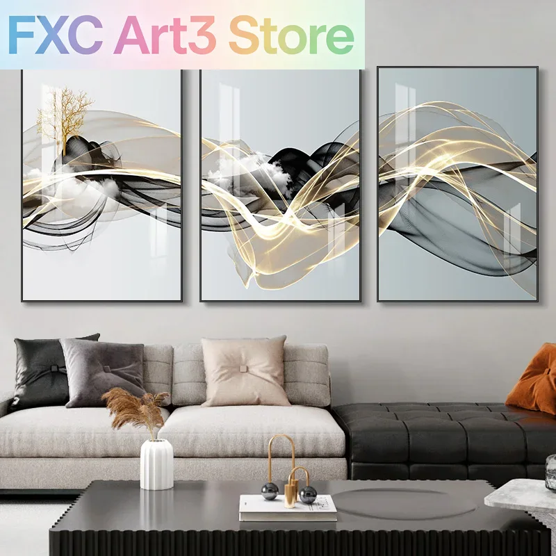 3pcs/Set frameless 3 Nordic Lu - Abstract Canvas Set 评论和价格
