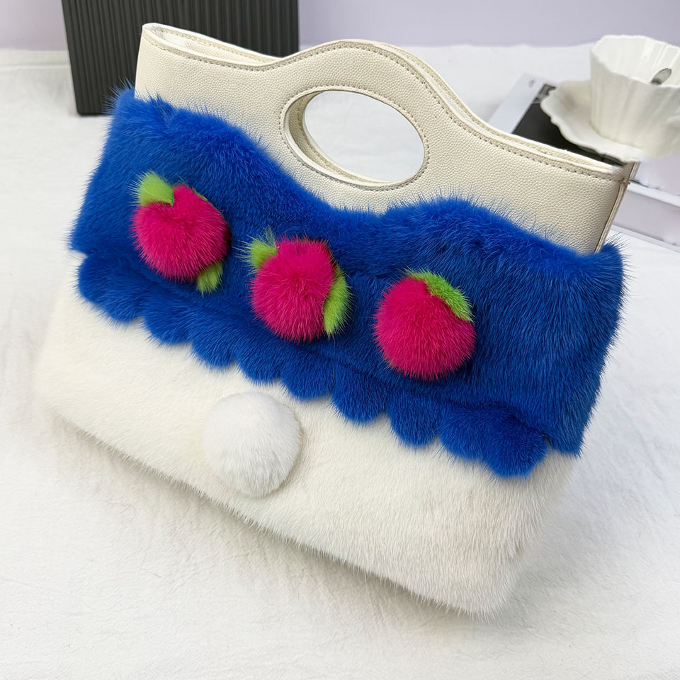 Luxury Mink Fur Tote Bag Women - Interior Design High End 评论和价格