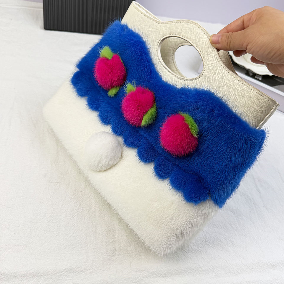 Luxury Mink Fur Tote Bag Women - Interior Design High End 评论和价格