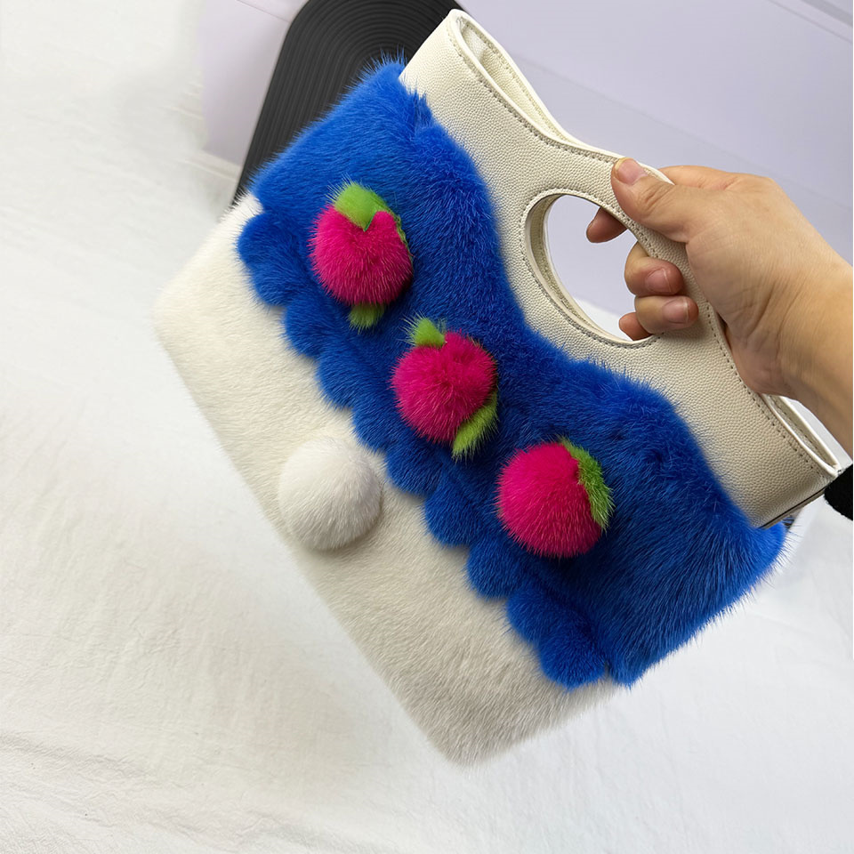 Luxury Mink Fur Tote Bag Women - Interior Design High End 评论和价格