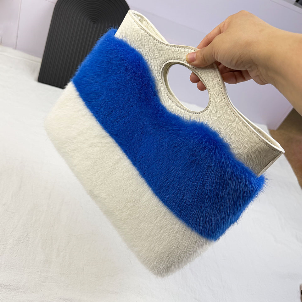 Luxury Mink Fur Tote Bag Women - Interior Design High End 评论和价格
