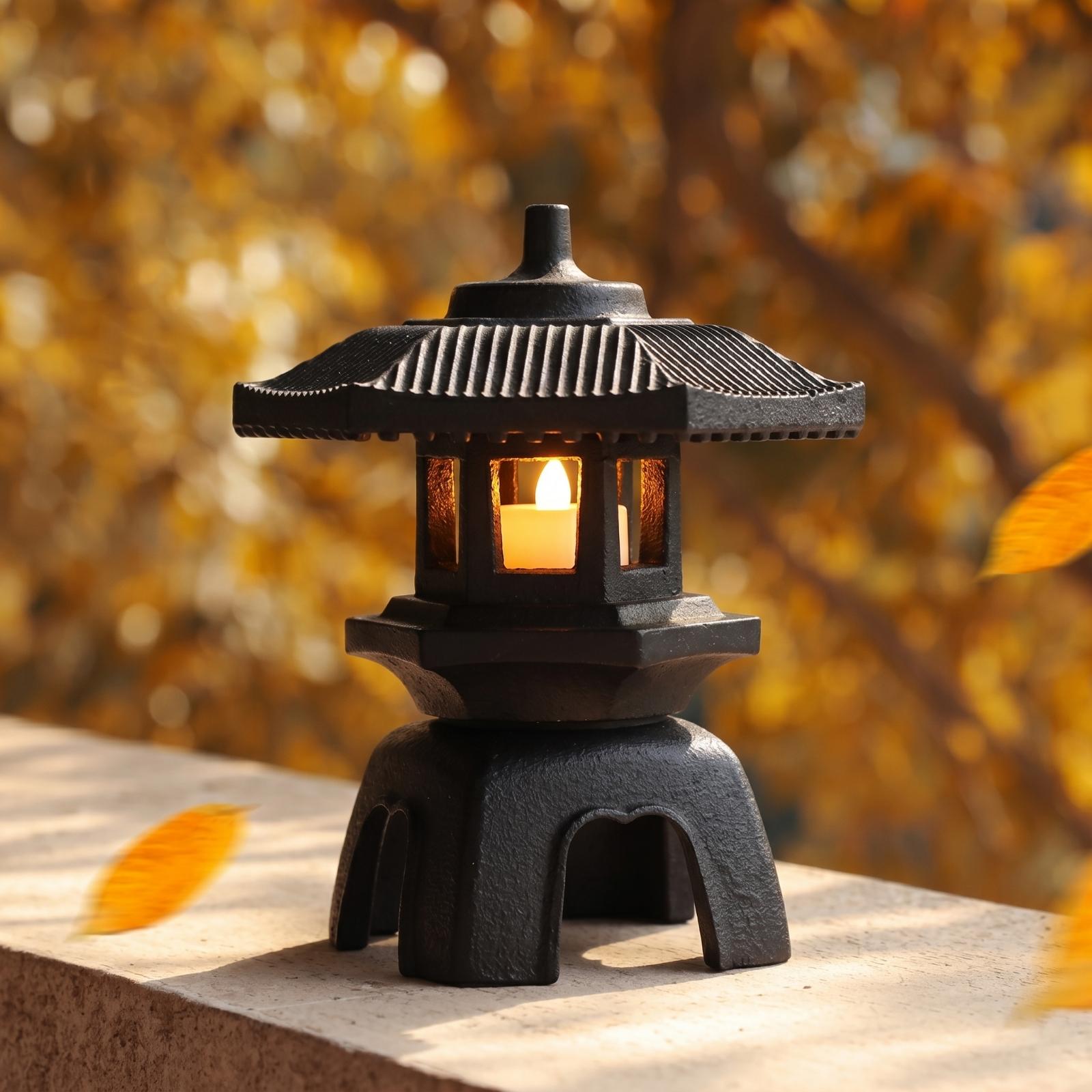 Cast Iron Lantern Tabletop Can - Candle Holder Decor 评论和价格