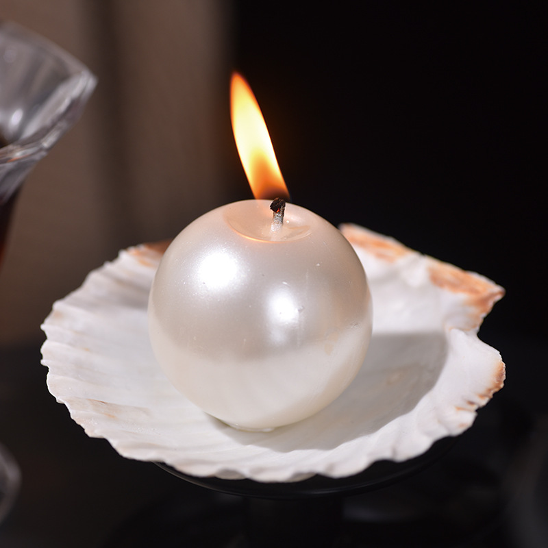 Elegant Pearl Ball Candles wit - Candle Holder Decor 评论和价格